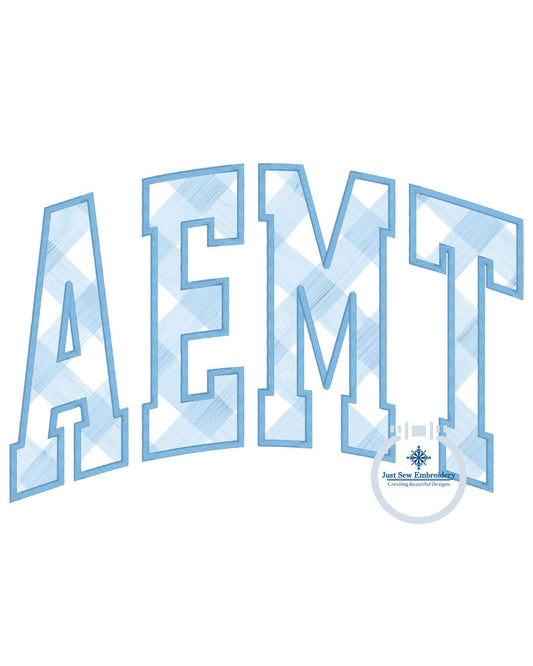 AEMT Arched Satin Applique Embroidery Design Advanced EMT Six Sizes 5x7, 8x8, 9x9, 6x10, 7x12, and 8x12 Hoop