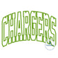 CHARGERS Arched Applique Embroidery Design Machine Embroidery Satin Edge Three Sizes 6x10, 7x12 and 8x12 Hoop