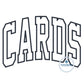 Cards Arched Applique Embroidery Design Satin Edge Machine Embroidery Five Sizes 5x7, 8x8, 6x10, 7x12, and 8x12 Hoop