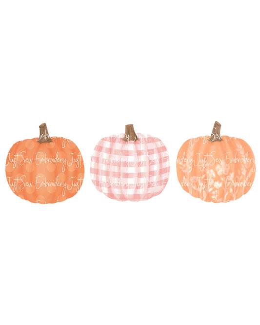 Cute Pumpkin Trio Print PNG Hand Drawn Digital File