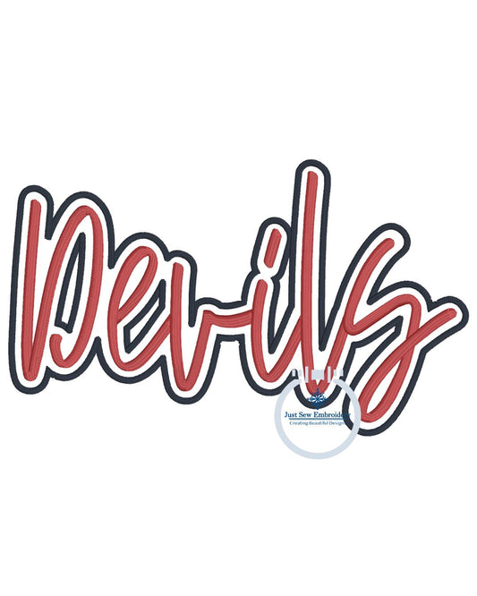 Devils Puff 3D Foam Satin Outline Embroidery Design Five Sizes 5x7, 8x8, 9x9, 6x10, and 7x12 Hoop