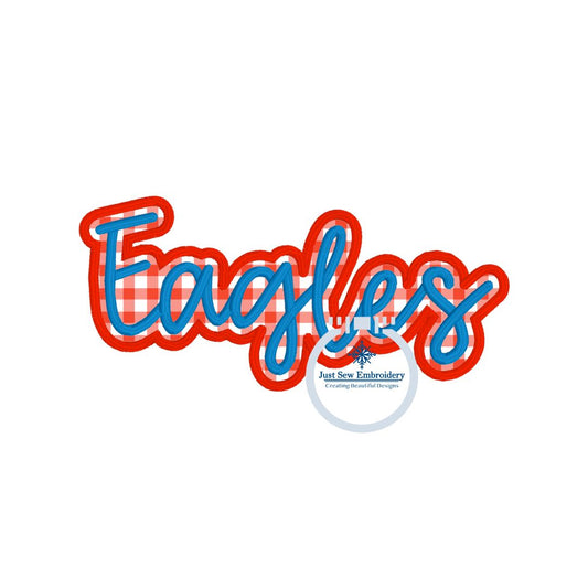 Eagles Hat Patch Embroidery Script Design in One Size