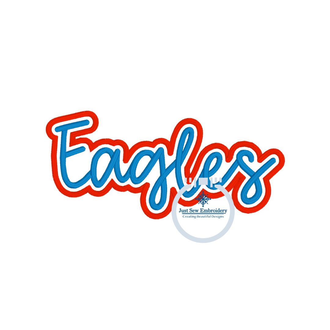 Eagles Hat Patch Embroidery Script Design in One Size
