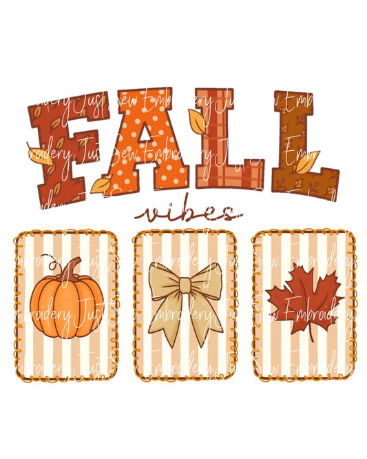 Fall Vibes Cute Print PNG Hand Drawn Digital File
