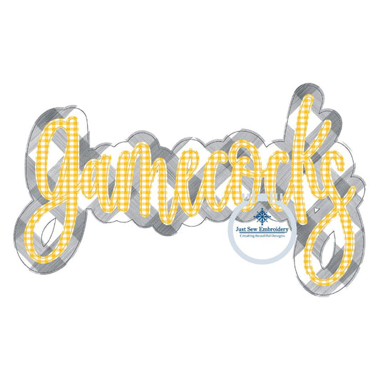 GAMECOCKS Double Layer Raggy Applique Embroidery Design Machine Embroidery Bean Stitch Five Sizes 5x7, 8x8, 9x9, 6x10, and 7x12 Hoop