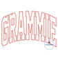 Grammie Arched Zigzag Applique Embroidery Design Five Sizes 5x7, 8x8, 6x10, 7x12, and 8x12 Hoop