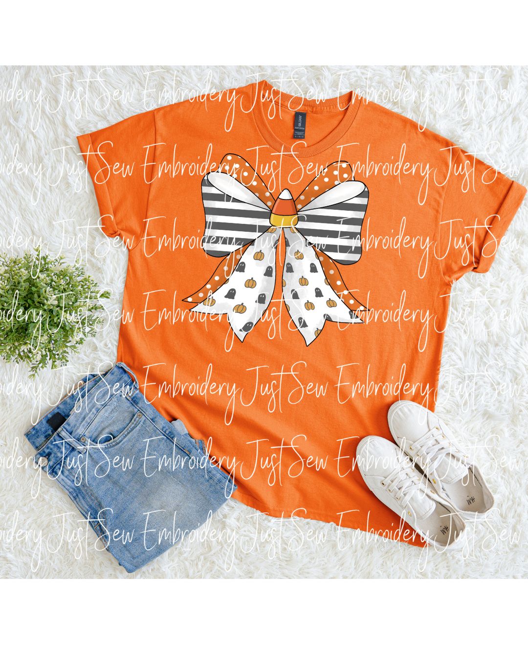 Halloween Bow Print PNG Hand Drawn Digital File