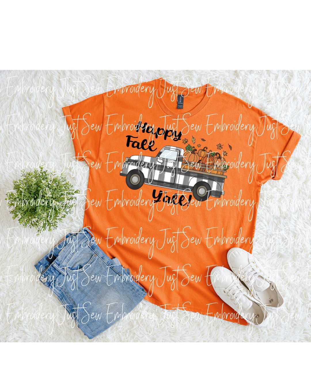 Happy Fall Yall Fall Print PNG Hand Drawn Digital File