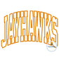 JAYHAWKS Arched Applique Embroidery Design Machine Embroidery Satin Edge Three Sizes 6x10, 7x12 and 8x12 Hoop