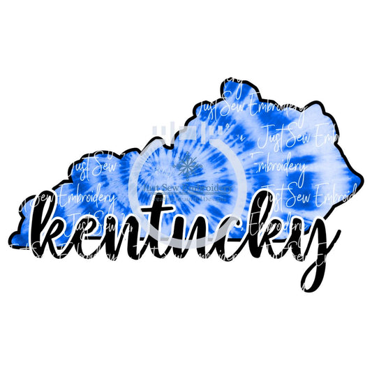 KY Kentucky Royal Tie Dye PNG Sublimation Digital File Script