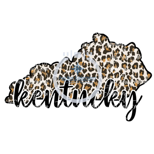 KY Kentucky Leopard Cheetah PNG Sublimation Digital File Script