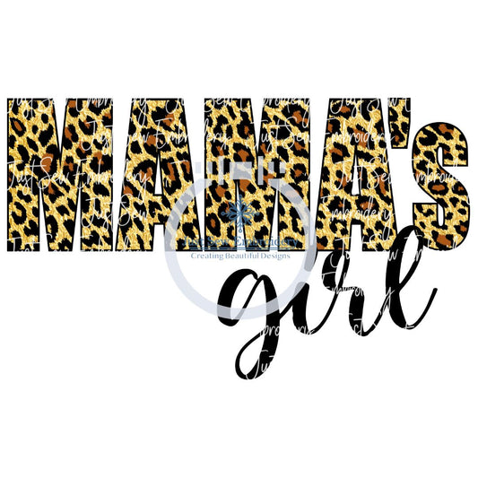 MAMA'S Girl Cheetah Print PNG Sublimation Digital File