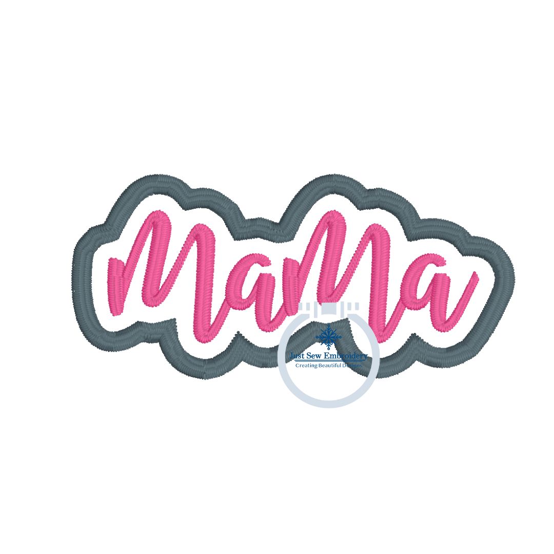Mama Hat Embroidery Script Design in One Size