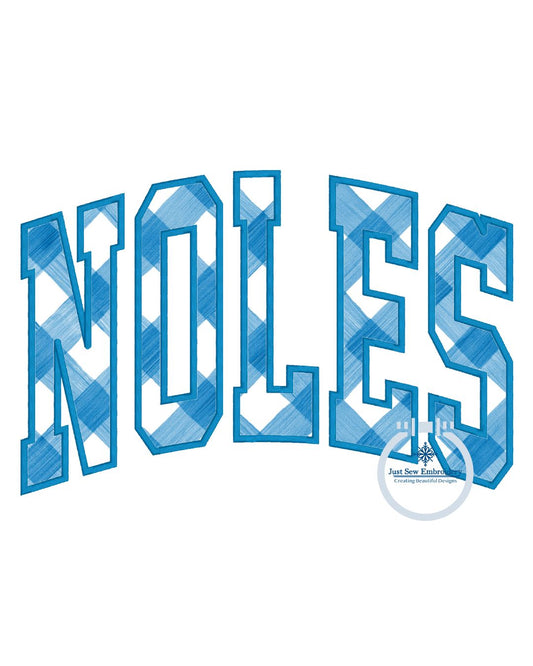 NOLES Arched Applique Embroidery Satin Stitch Design Machine Embroidery Six Sizes 5x7, 8x8, 9x9, 6x10, 7x12, and 8x12 Hoop