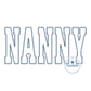 Nanny Academic Diamond Applique Embroidery Machine Design Five Sizes 5x7, 8x8, 9x9, 6x10, 7x12 Hoop
