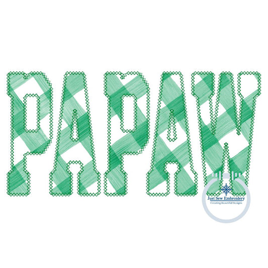 PAPAW Applique Embroidery Machine Diamond Stitch Design Father's Day Gift Five Sizes 5x7, 8x8, 6x10, 7x12 and 8x12 Hoop