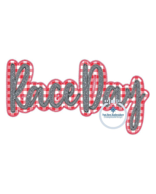RACE DAY Applique Embroidery Design Double ZigZag Stitch Two Layer Three Sizes 9x9, 6x10, and 7x12 Hoop
