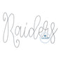 Raiders Chenille Yarn Applique Embroidered Script Design Five Sizes 5x7, 8x8, 6x10, 7x12, and 8x12 Hoop