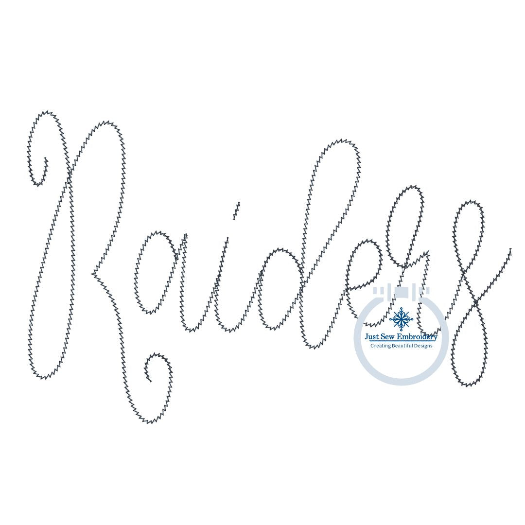 Raiders Chenille Yarn Applique Embroidered Script Design Five Sizes 5x7, 8x8, 6x10, 7x12, and 8x12 Hoop