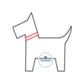 Scottie Dog Zigzag Applique Embroidery Design Five Sizes 4x4, 5x5, 6x6, 7x7, and 8x8