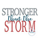 Stronger than the Storm Satin Embroidery Design Five Sizes 5x7, 8x8 6x10, 7x12, and 8x12 Hoop