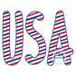 USA Applique Embroidery Design Machine Embroidery Two Finishing Stitches Raggy, ZigZag Stitch July 4 4th of July Independence 8x12 Hoop