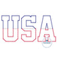 USA Split Fabric Applique Embroidery Design Machine Embroidery Two Color ZigZag Stitch July 4th Shirt 8x12 Hoop