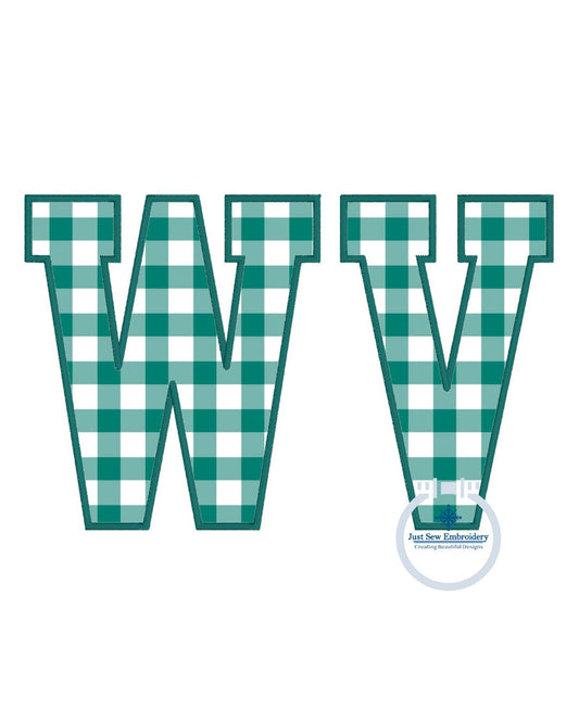 West Virginia WV Academic Applique Embroidery WV in Satin Edge West Virginia State One Size 8x12 Hoop