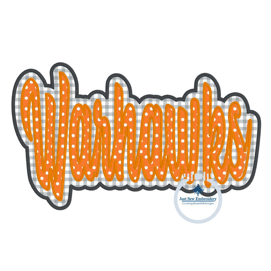 WARHAWKS Two Layer Satin Applique Embroidery Design Machine Embroidery One Sizes 8x12 Hoop