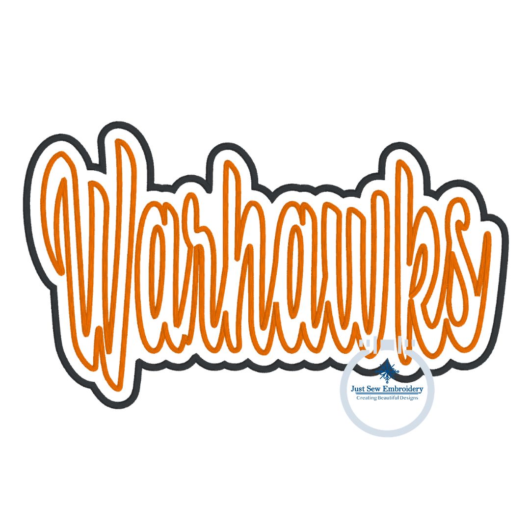 WARHAWKS Two Layer Satin Applique Embroidery Design Machine Embroidery One Sizes 8x12 Hoop