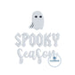 Spooky Season Ghost Halloween Embroidery Design Two Layout Options for Left Chest 4x4 or Hat Hoop