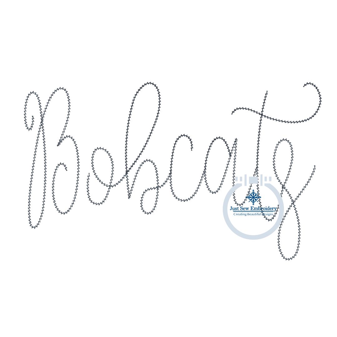 BOBCATS Chenille Yarn Applique Embroidery Script Design Machine Embroidery Four Sizes 5x7, 8x8, 6x10, 7x12 Hoop