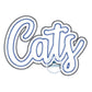 Cats Script Applique Embroidery Zig Zag Two Layer Design Machine Embroidery Three Sizes 8x8, 6x10, and 8x12 Hoop