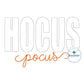 HOCUS Pocus Raggy Applique Machine Embroidery Design Bean Stitch with Chain Stitch Script Four Sizes 5x7, 8x8, 6x10, 8x12 Hoops