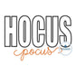 HOCUS Pocus Satin Applique Machine Embroidery Design Satin Stitch with Chain Stitch Script Four Sizes 5x7, 8x8, 6x10, 8x12 Hoops