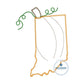 Indiana Pumpkin Zigzag Applique Machine Embroidery Design 8x12 Hoop IN
