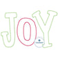 JOY Zigzag Applique Machine Embroidery Design Christmas Four Sizes 5x7, 8x8, 6x10, 8x12 Hoop