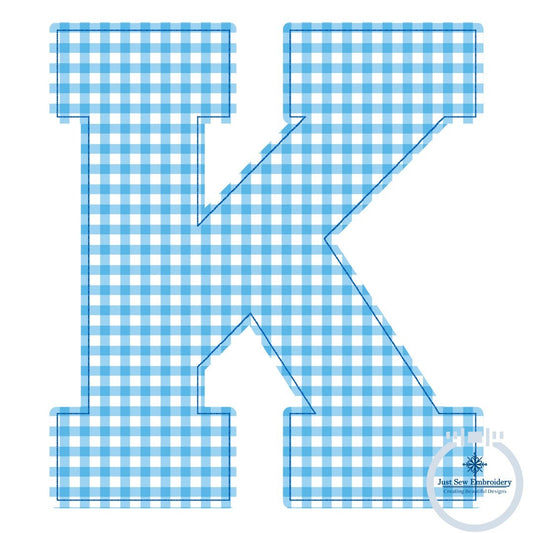 K Bean (Raggy) Varsity Applique Embroidery Design Kentucky KY Five Sizes 4in, 5in, 6in, 7in, 8in Hoop