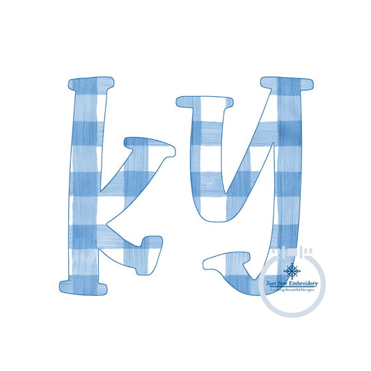 KY Applique Embroidery Raggy and ZigZag Stitch Kentucky 4 Sizes 5x7, 6x10, 8x8, 8x12 8 Designs