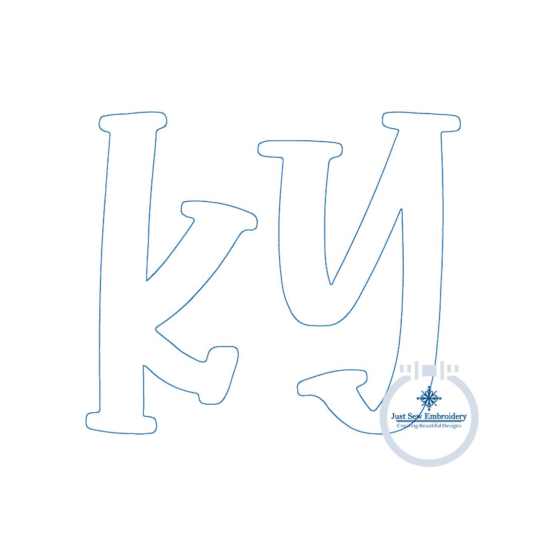 KY Applique Embroidery Raggy and ZigZag Stitch Kentucky 4 Sizes 5x7, 6x10, 8x8, 8x12 8 Designs