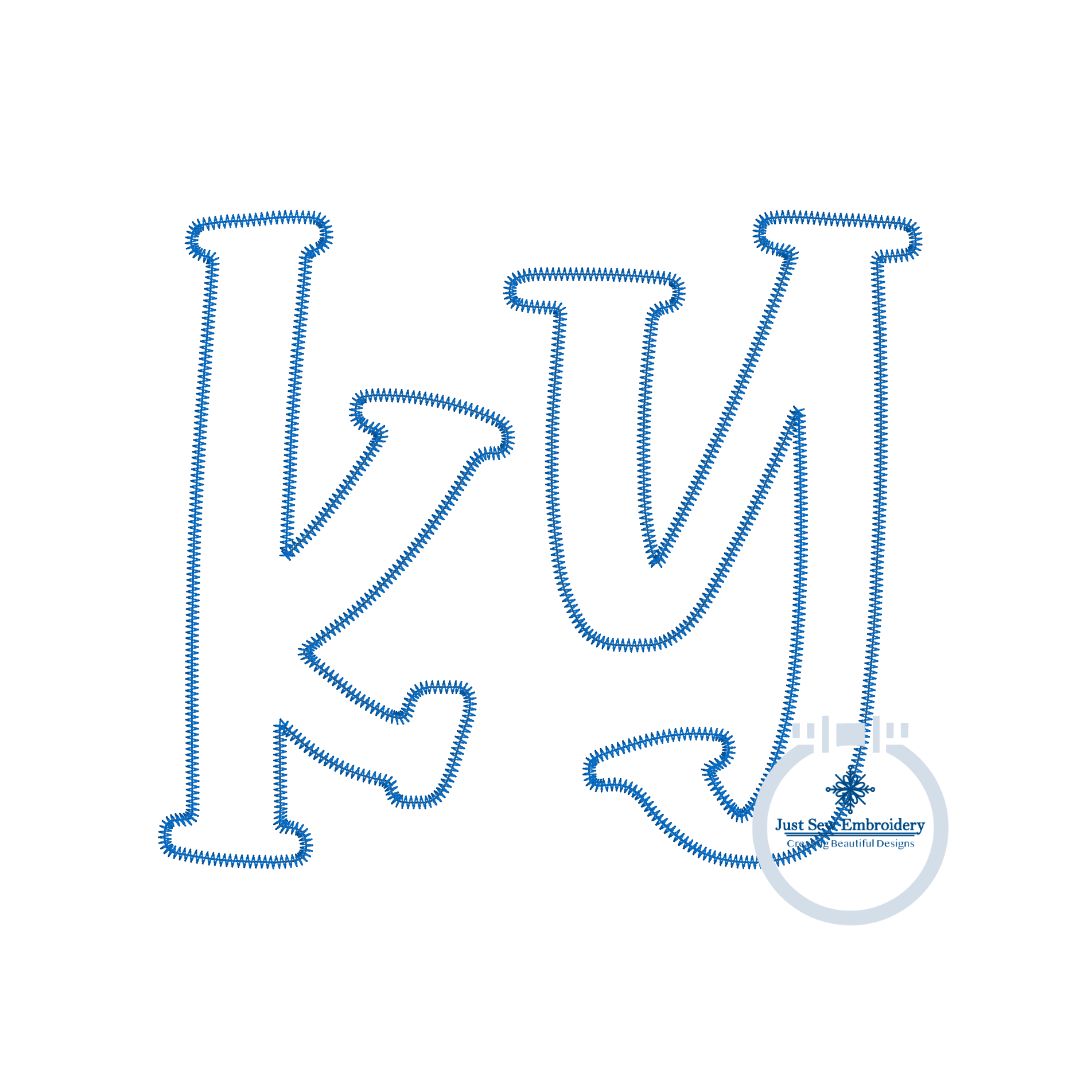 KY Applique Embroidery Raggy and ZigZag Stitch Kentucky 4 Sizes 5x7, 6x10, 8x8, 8x12 8 Designs