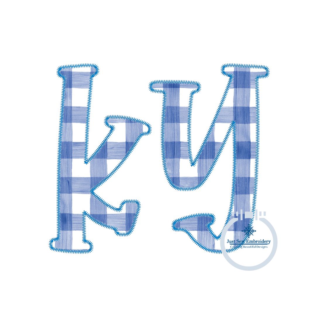 KY Applique Embroidery Raggy and ZigZag Stitch Kentucky 4 Sizes 5x7, 6x10, 8x8, 8x12 8 Designs