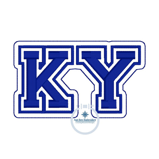 KY Varsity Font Raggy Patch Satin Stitch One Size for Hat