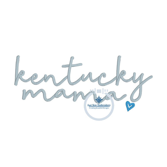 Kentucky Mama or Your State Embroidery Design Hat Hoop