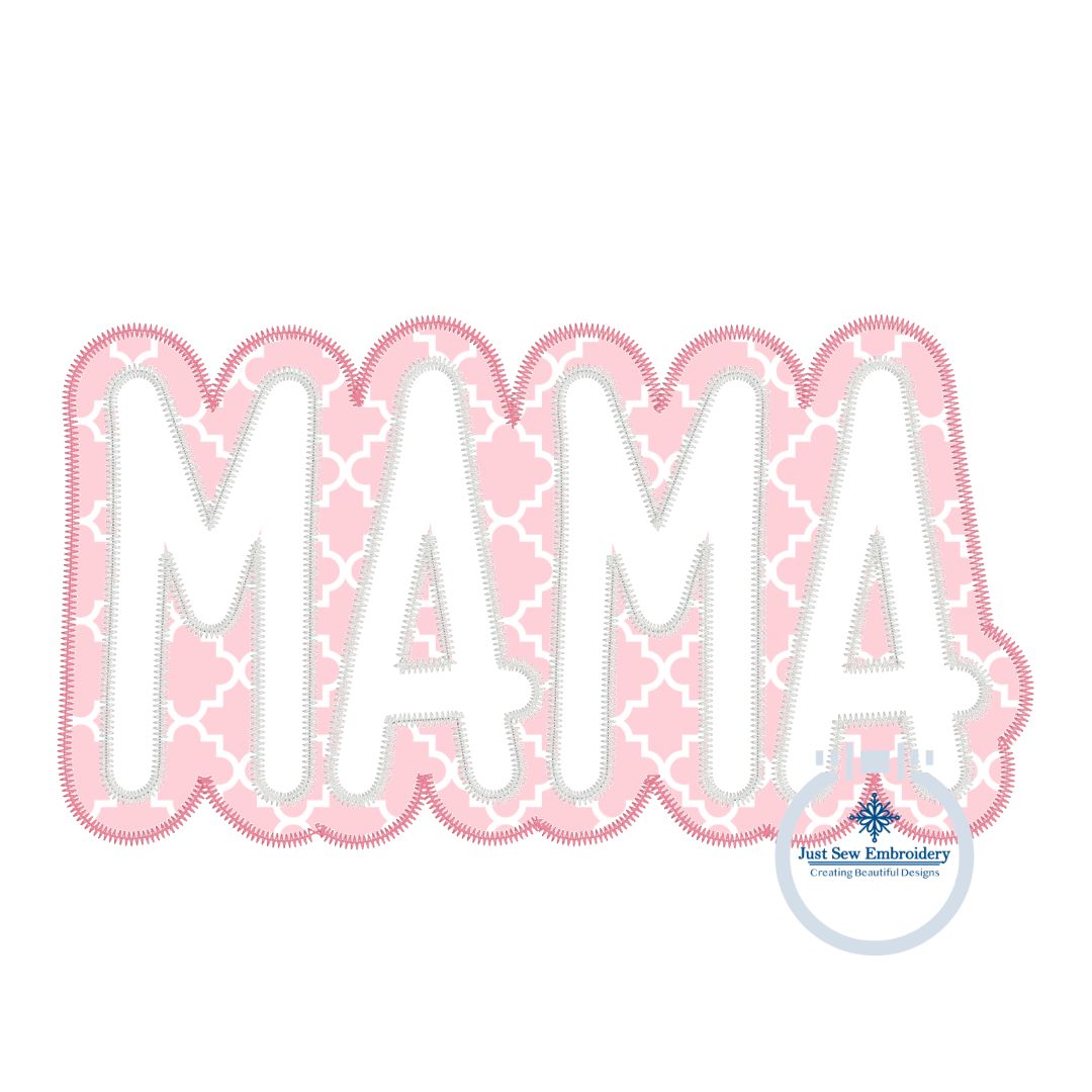 MAMA Applique Embroidery Design