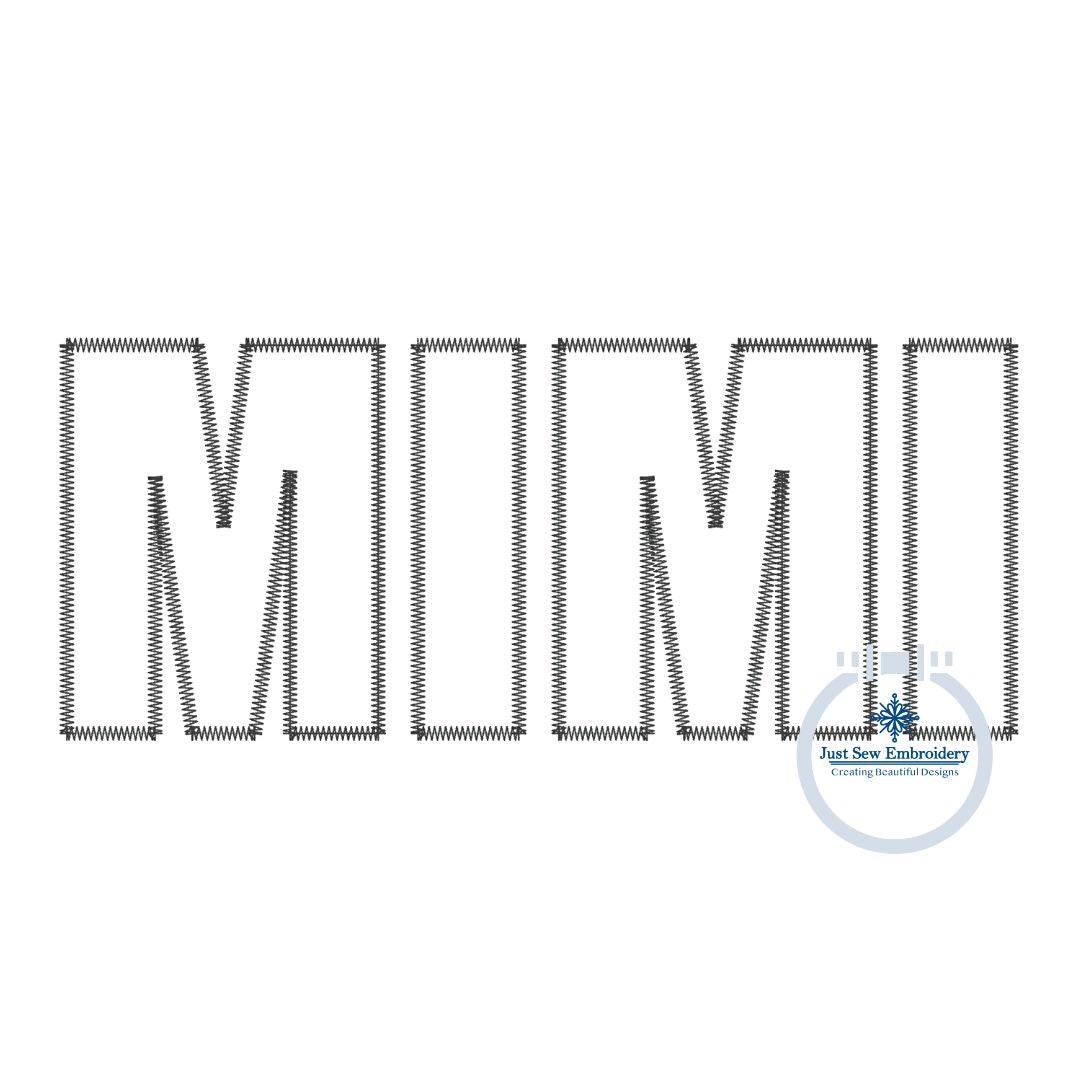 Mimi Applique Embroidery Design Four Sizes Grandma Mother's Day Gift 5x7, 6x10, 8x8, 8x12 Hoop