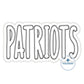PATRIOTS Two Layer Applique Embroidery Design Machine Embroidery Two Color ZigZag Edge Four Sizes 5x7, 6x10, 8x8, and 8x12 Hoop