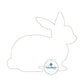 Bunny Applique Machine Embroidery Design with Raggy Finishing Stitch Three Sizes 4x4, 5x7, and 8x12 Hoop