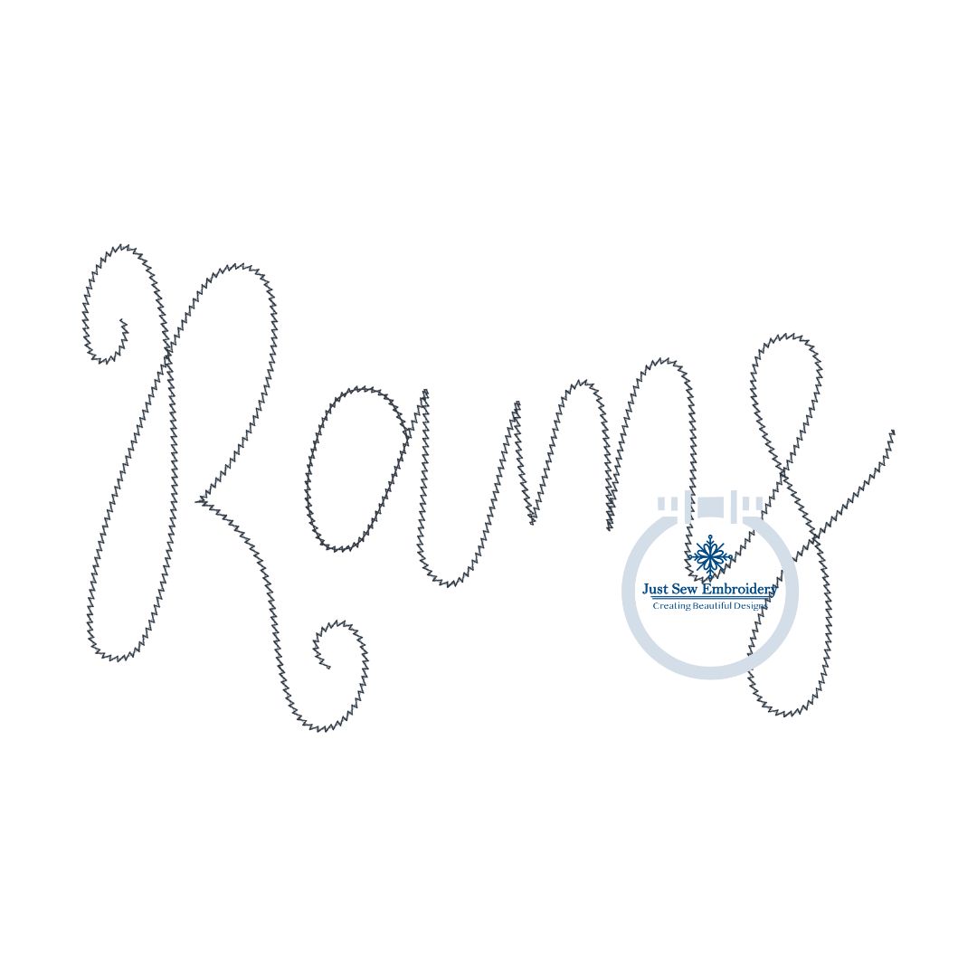 RAMS Chenille Yarn Applique Embroidery Embroidery Design Four Sizes 5x7, 6x10, 8x8, and 7x12 Hoop