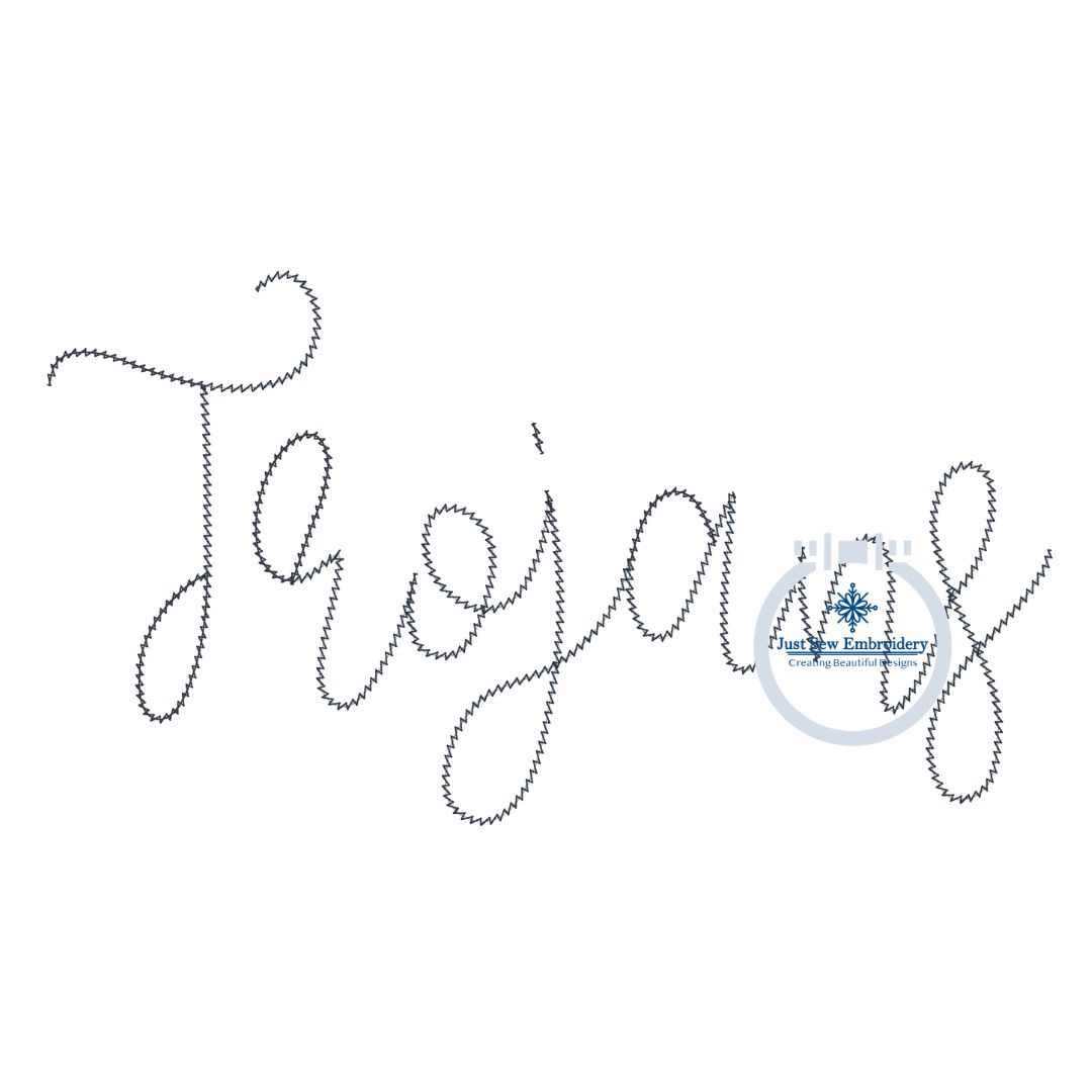 TROJANS Script Chenille Yarn Applique Design Machine Embroidery Four Sizes 5x7, 8x8, 6x10, 7x12 Hoop